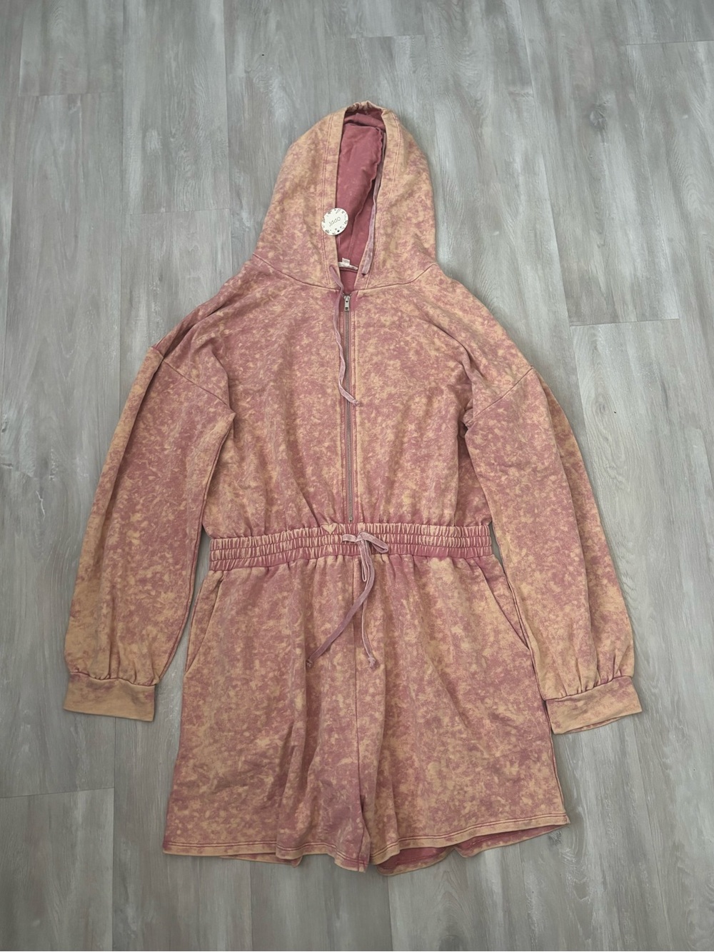 ODDY Acid Wash Sweatshirt Romper NWT